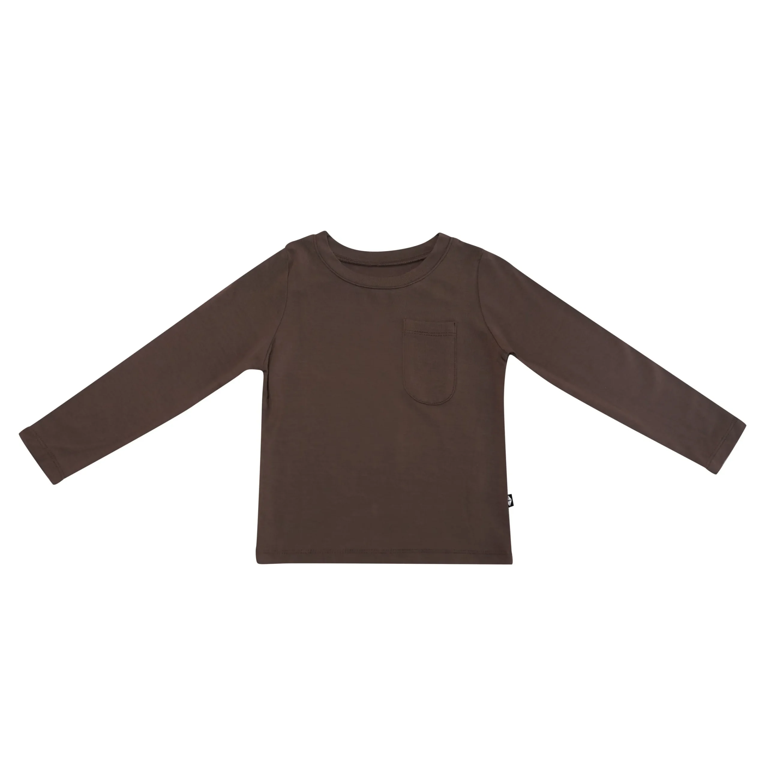 Kyte Baby Long Sleeve Toddler Crew Neck Tee in Espresso New