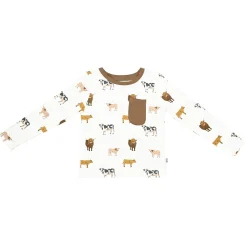 Kyte Baby Long Sleeve Toddler Crew Neck Tee in Moo