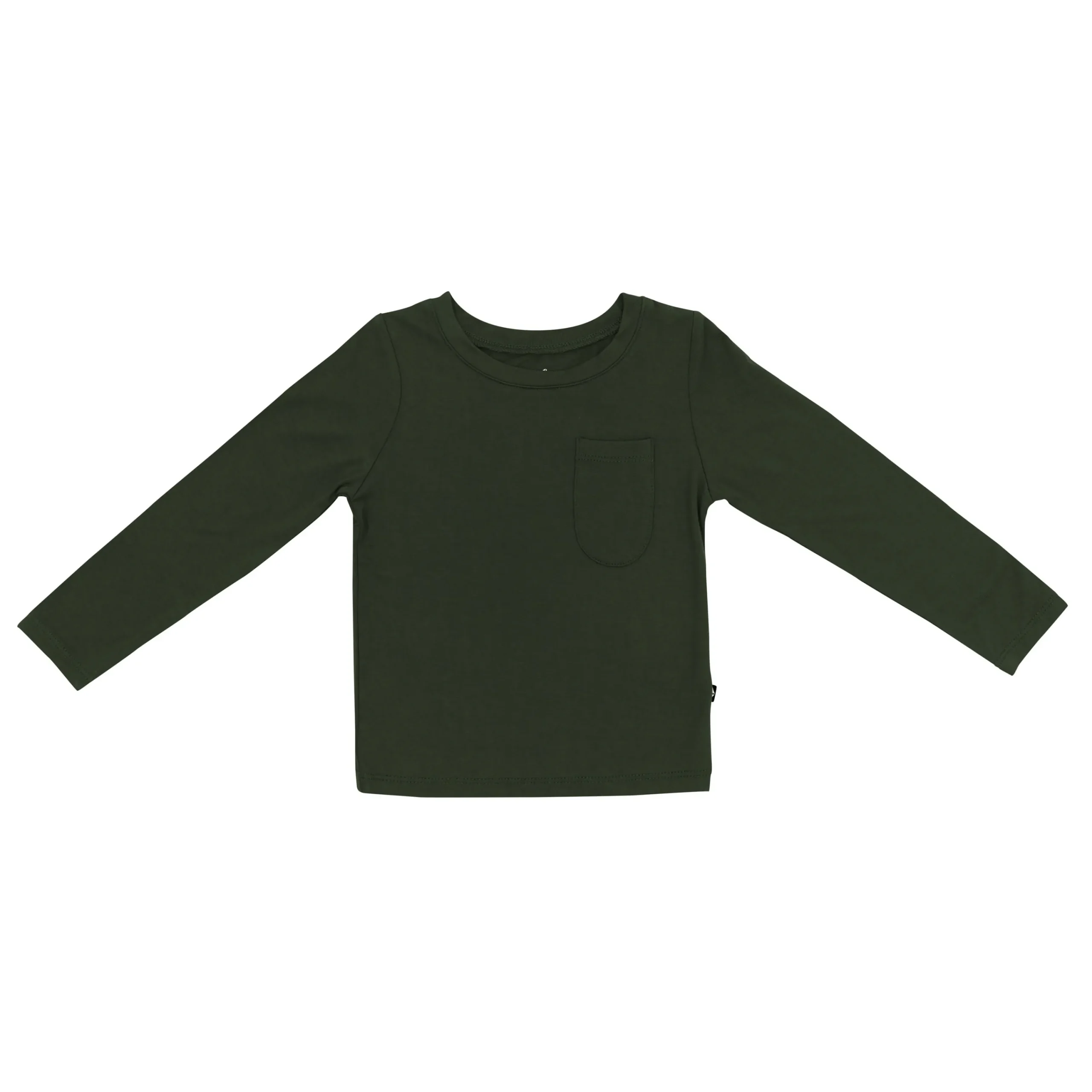 Kyte Baby Long Sleeve Toddler Crew Neck Tee in Fir Clearance