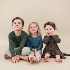 Kyte Baby Long Sleeve Toddler Crew Neck Tee in Fir Clearance