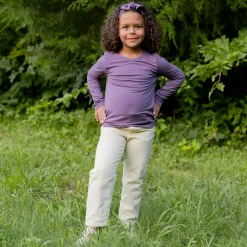 Kyte Baby Long Sleeve Toddler Crew Neck Tee in Currant New