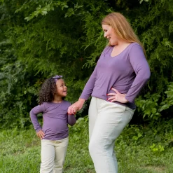 Kyte Baby Long Sleeve Toddler Crew Neck Tee in Currant New