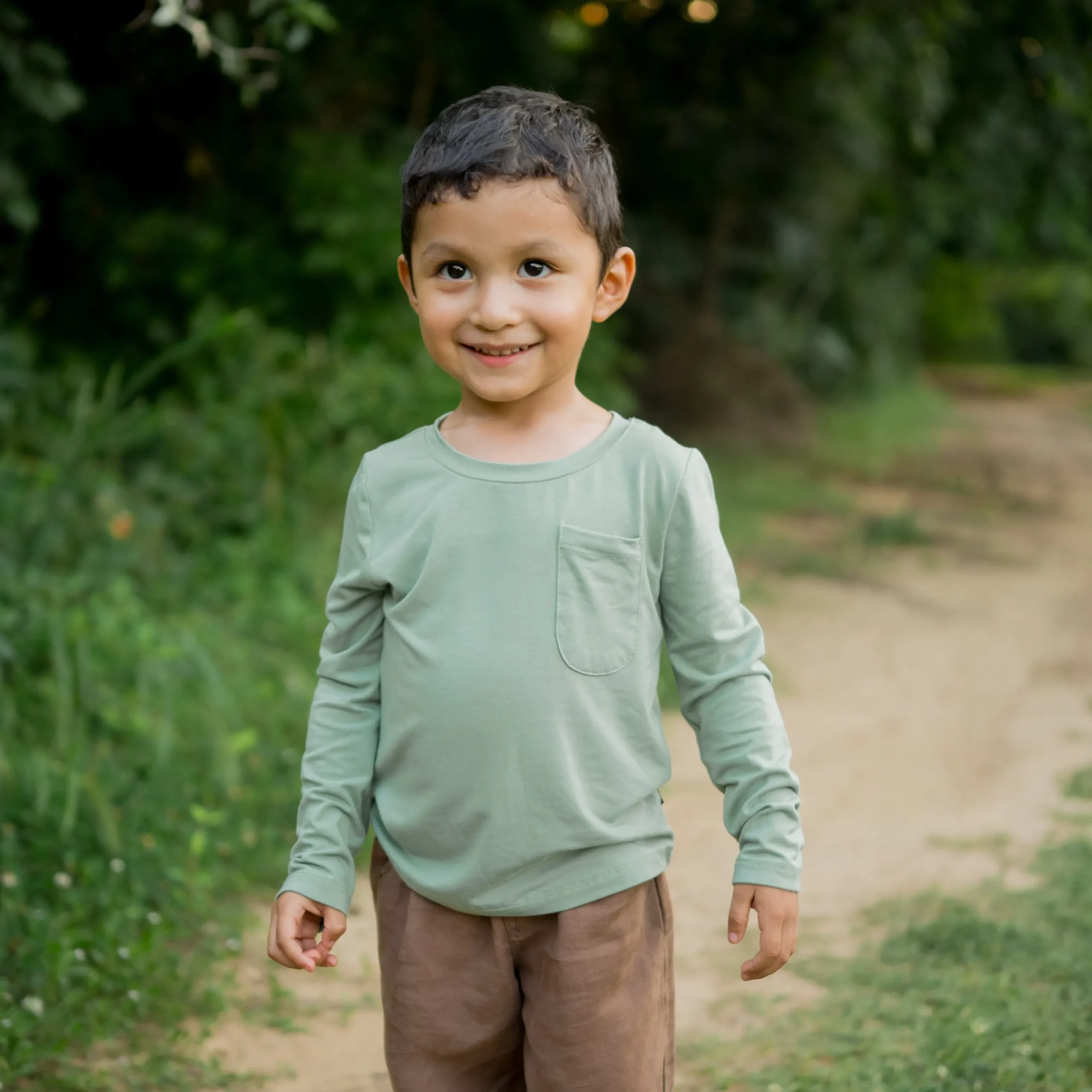 Kyte Baby Long Sleeve Toddler Crew Neck Tee in Thyme Best