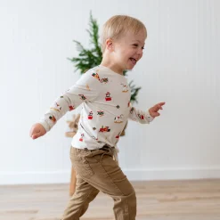 Kyte Baby Long Sleeve Toddler Crew Neck Tee in Vintage Toys