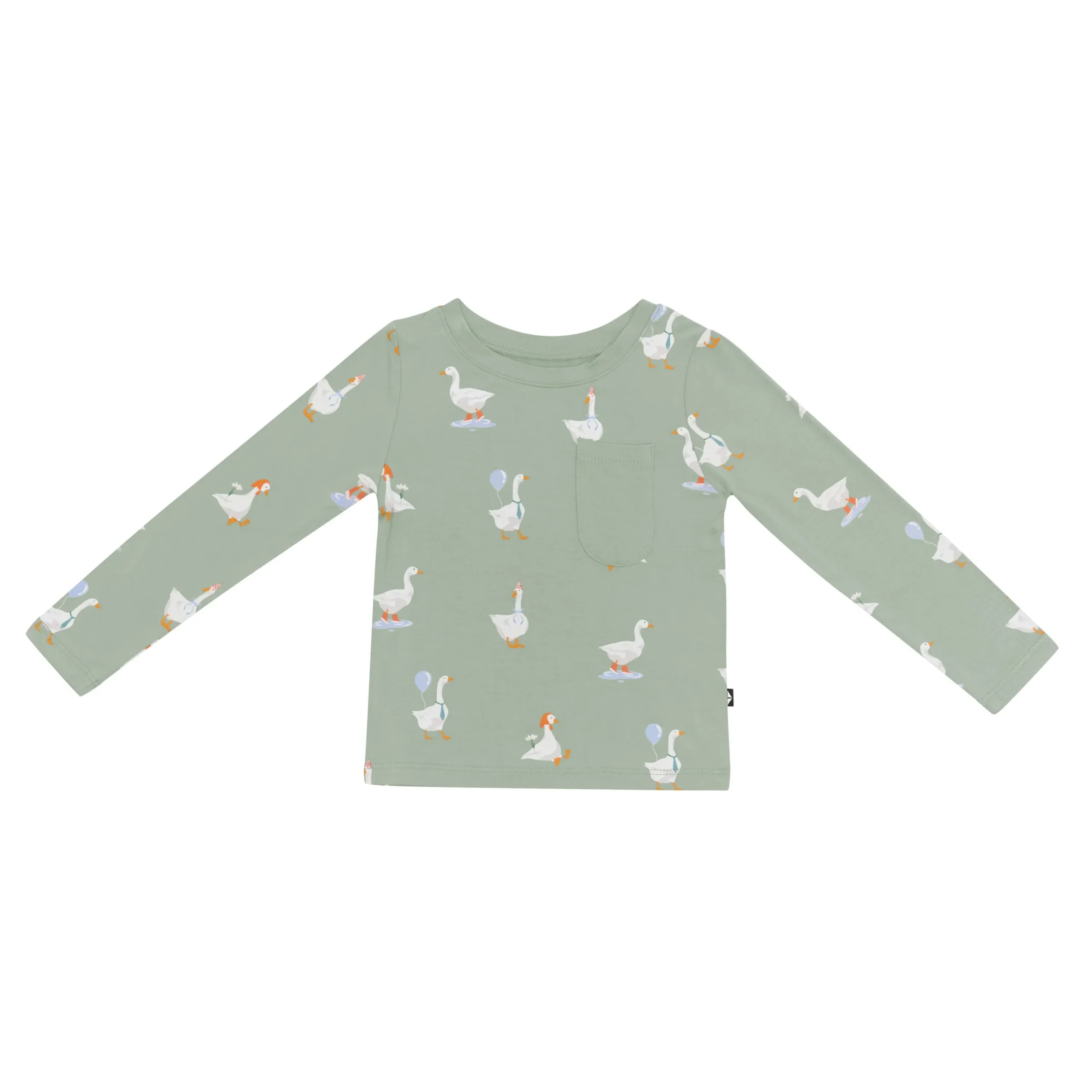 Kyte Baby Long Sleeve Toddler Crew Neck Tee in Silly Goose Sale