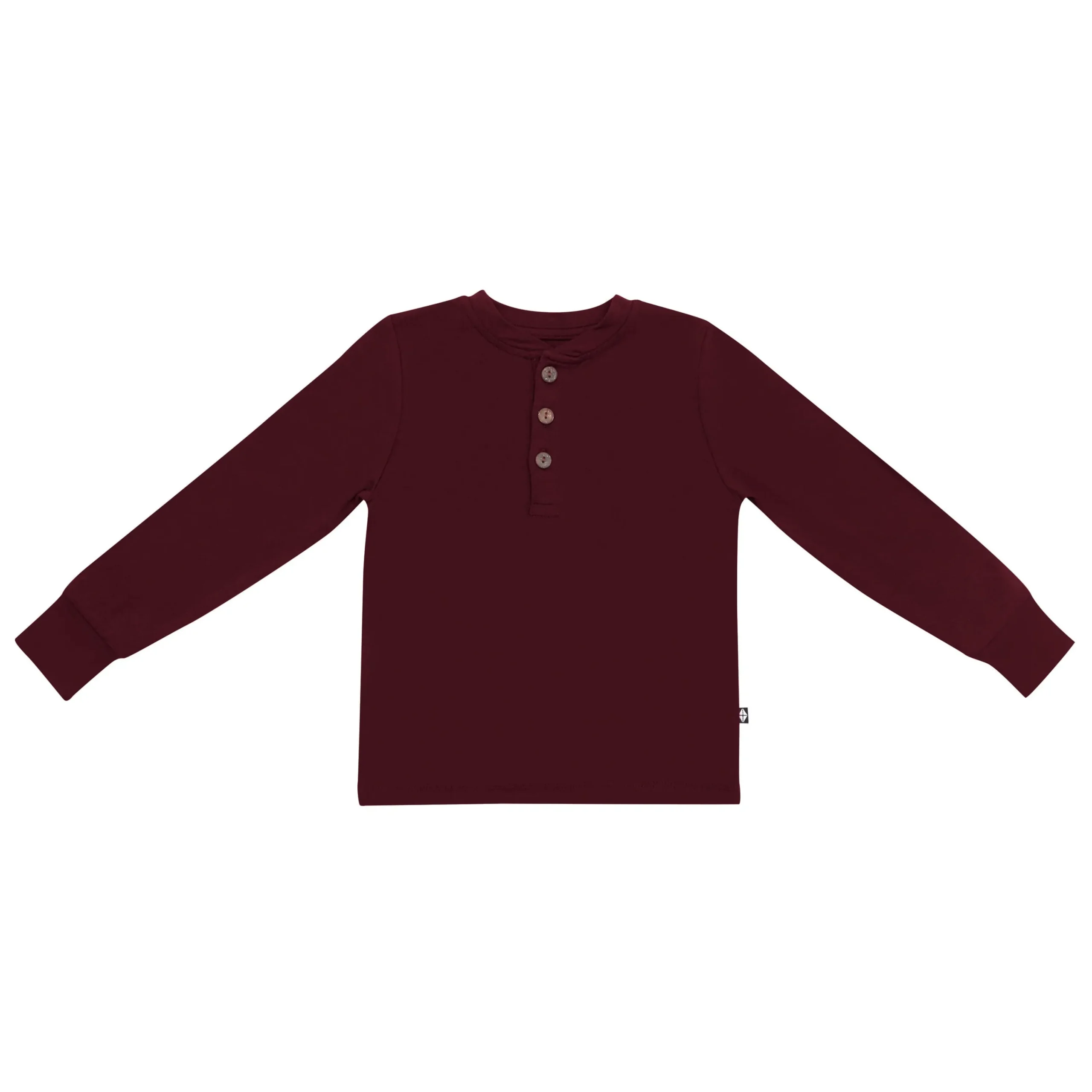 Kyte Baby Long Sleeve Toddler Henley Tee in Burgundy Best