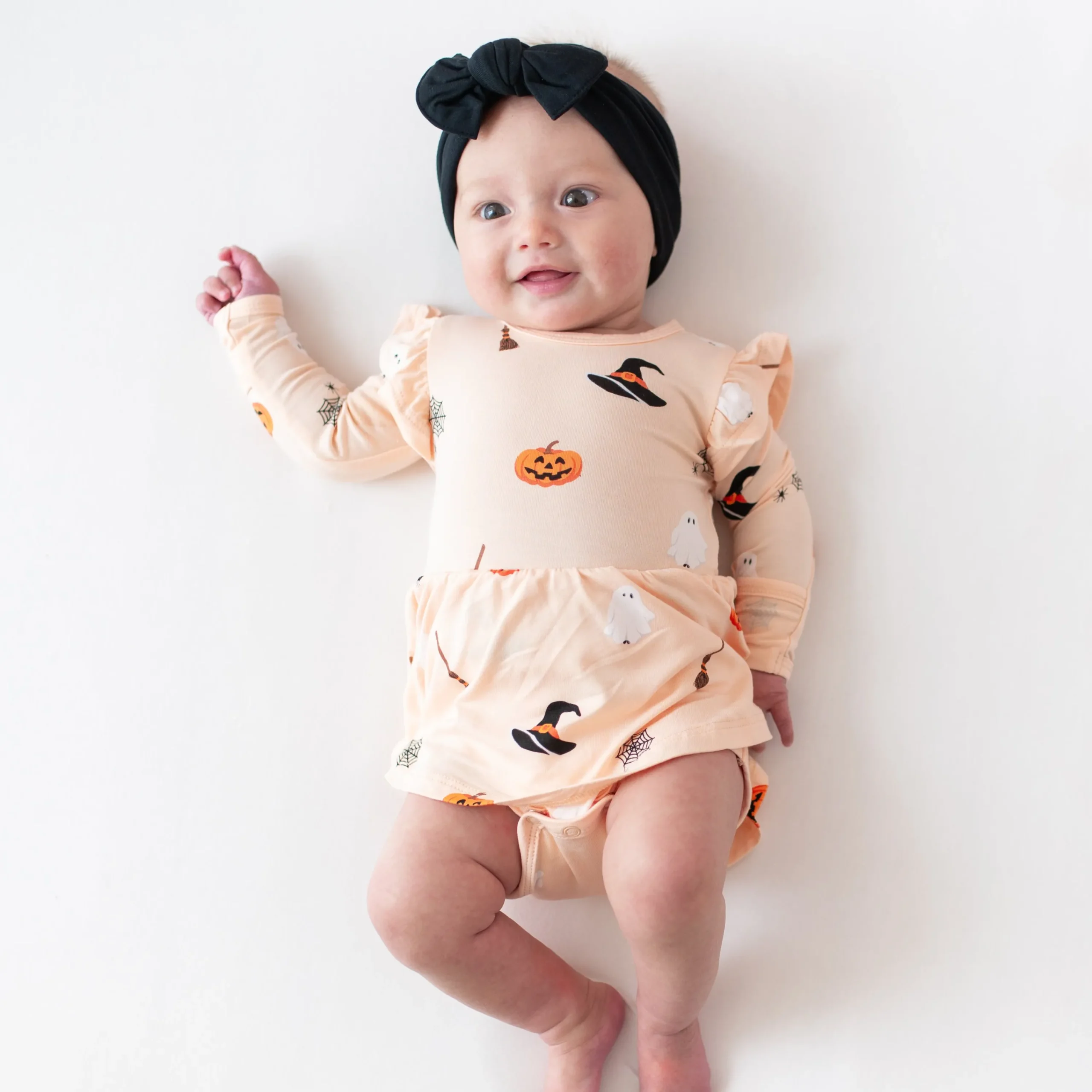 Kyte Baby Long Sleeve Twirl Bodysuit Dress in Bewitched Online