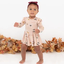Kyte Baby Long Sleeve Twirl Bodysuit Dress in Gilmore Girls Outlet