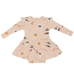 Kyte Baby Long Sleeve Twirl Bodysuit Dress in Gilmore Girls Outlet