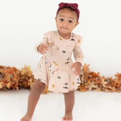 Kyte Baby Long Sleeve Twirl Bodysuit Dress in Gilmore Girls Outlet