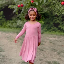 Kyte Baby Long Sleeve Twirl Dress in Apple Blossom Discount