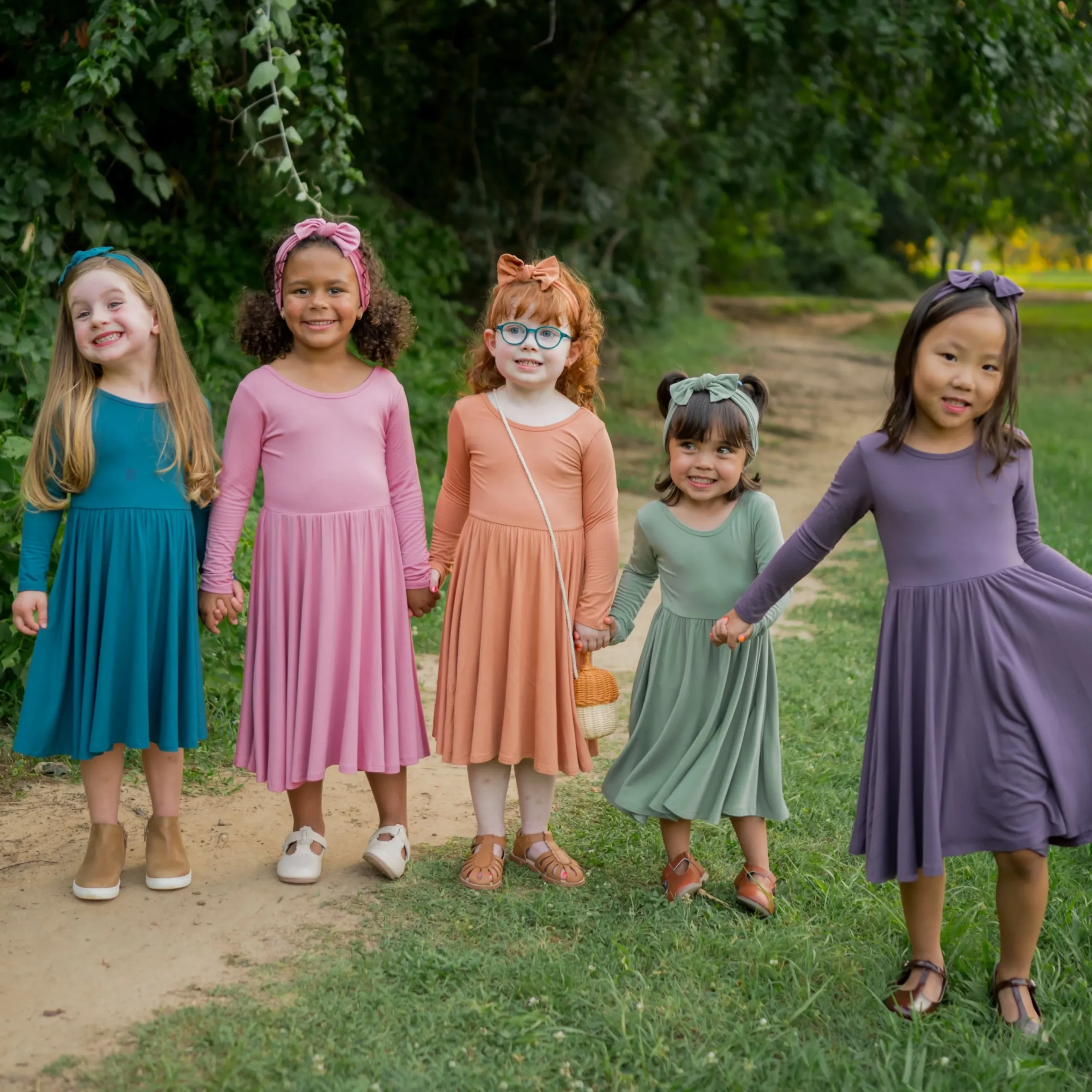 Kyte Baby Long Sleeve Twirl Dress in Currant Best