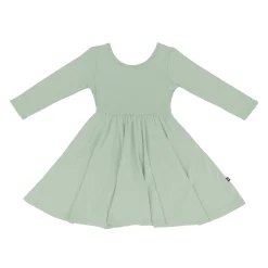 Kyte Baby Long Sleeve Twirl Dress in Thyme Discount