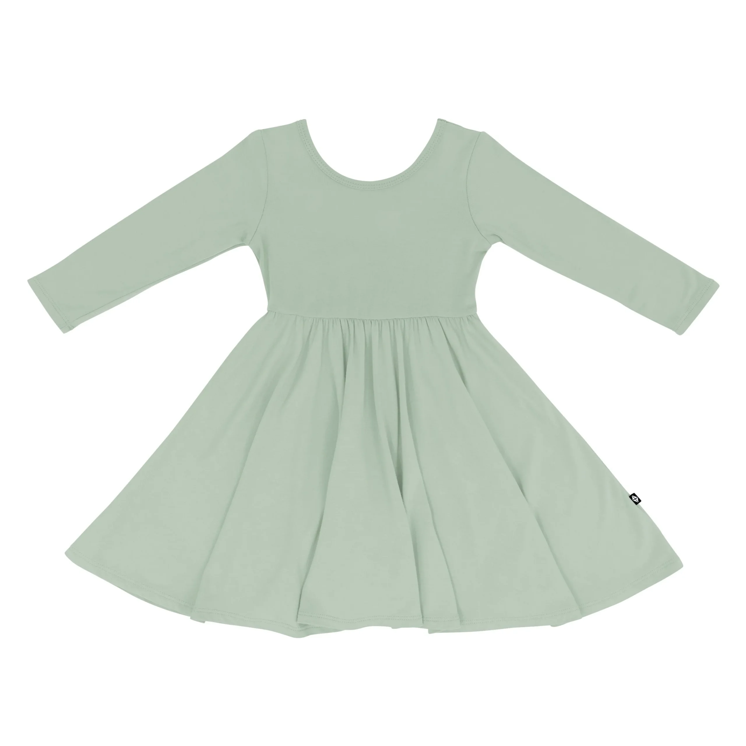 Kyte Baby Long Sleeve Twirl Dress in Thyme Discount
