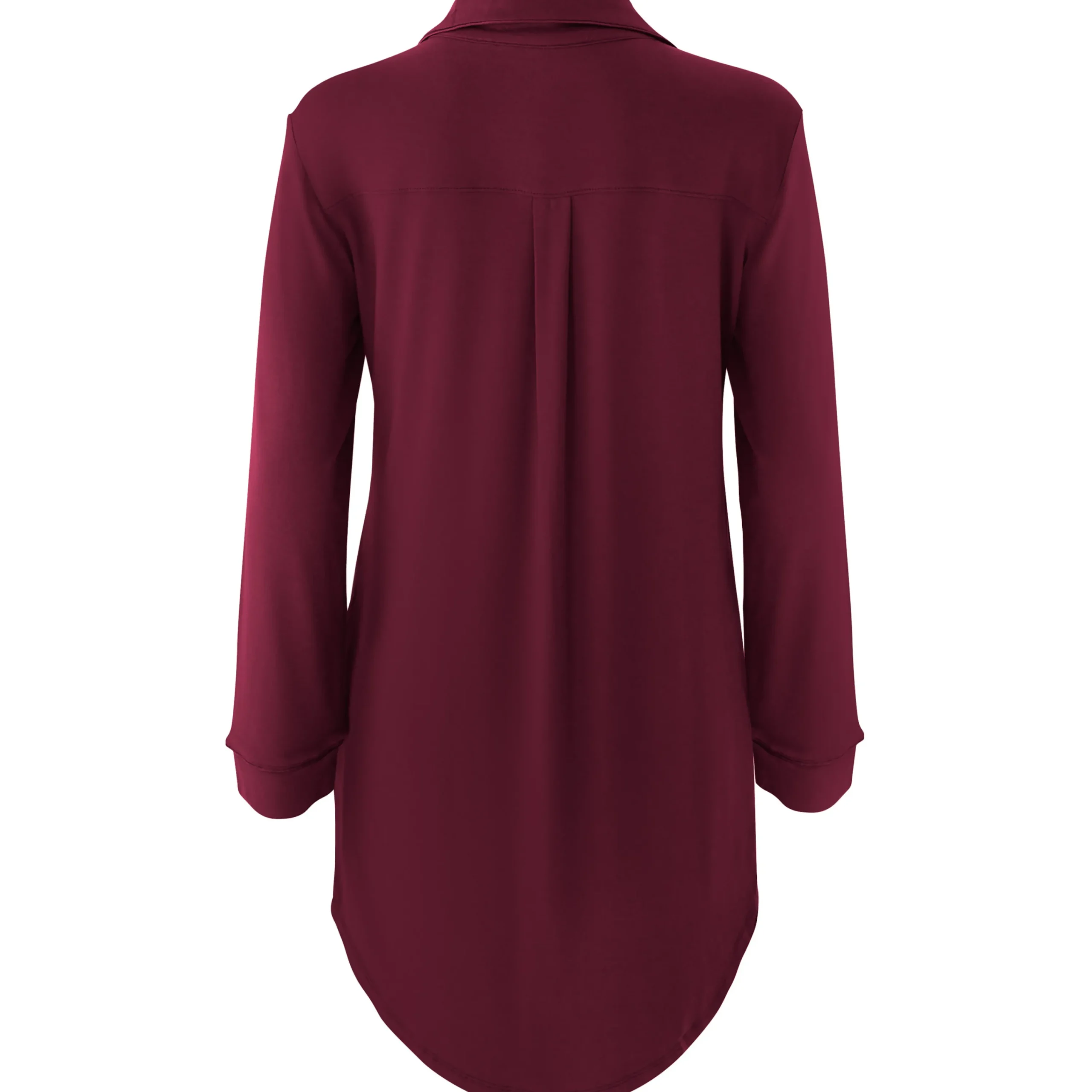 Kyte Baby Long Sleeve Women’s Nightshirt in Burgundy Clearance