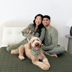 Kyte Baby Long-Sleeved Women's Pajama Set in Gingham Fir