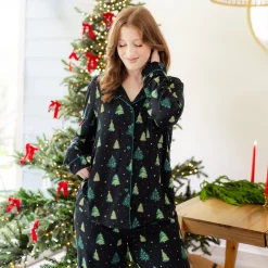 Kyte Baby Long-Sleeved Women's Pajama Set in Twinkle Tree Hot
