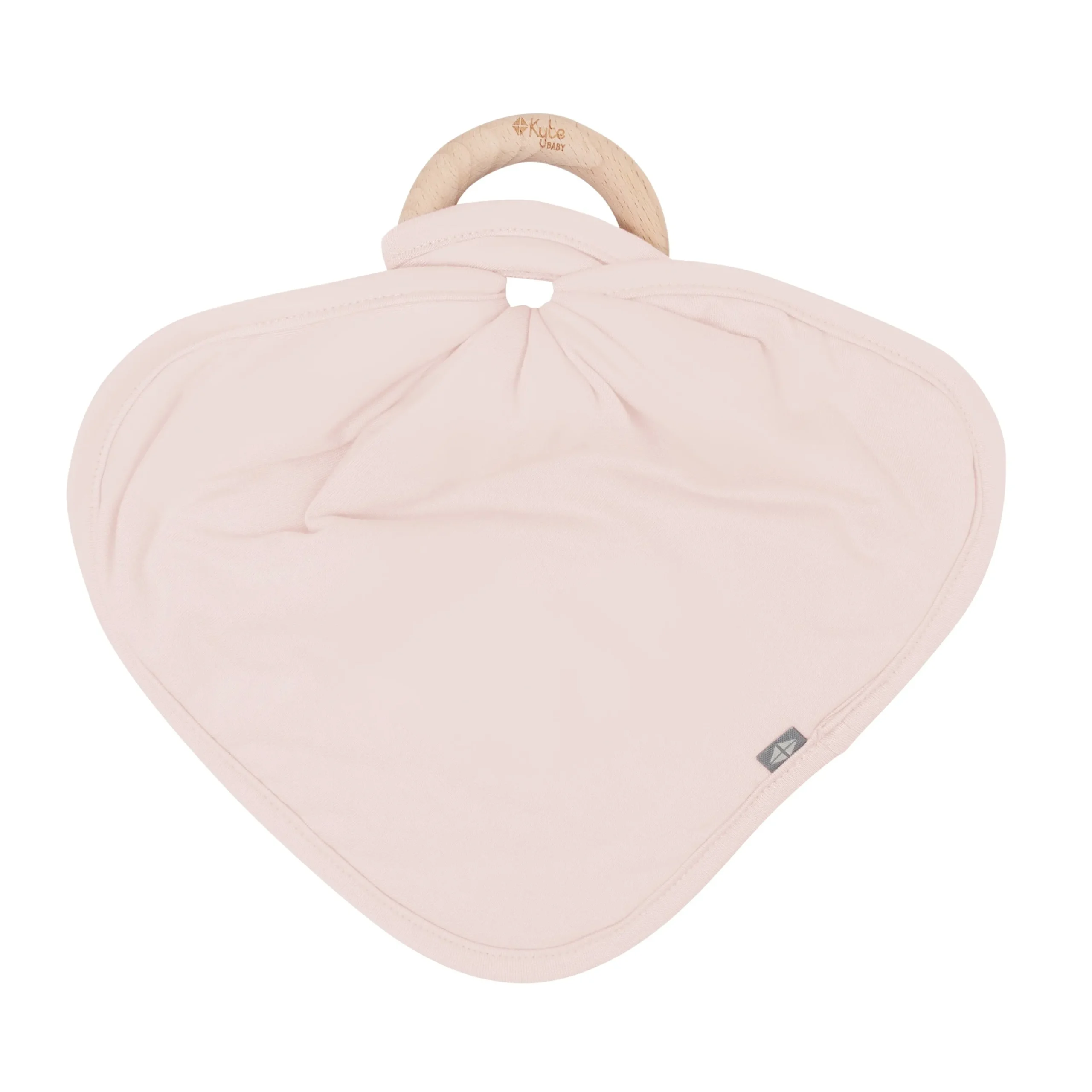 Kyte Baby Lovey in with Removable Wooden Teething Ring Blush Clearance