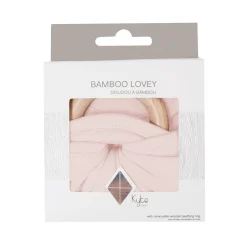 Kyte Baby Lovey in with Removable Wooden Teething Ring Blush Clearance