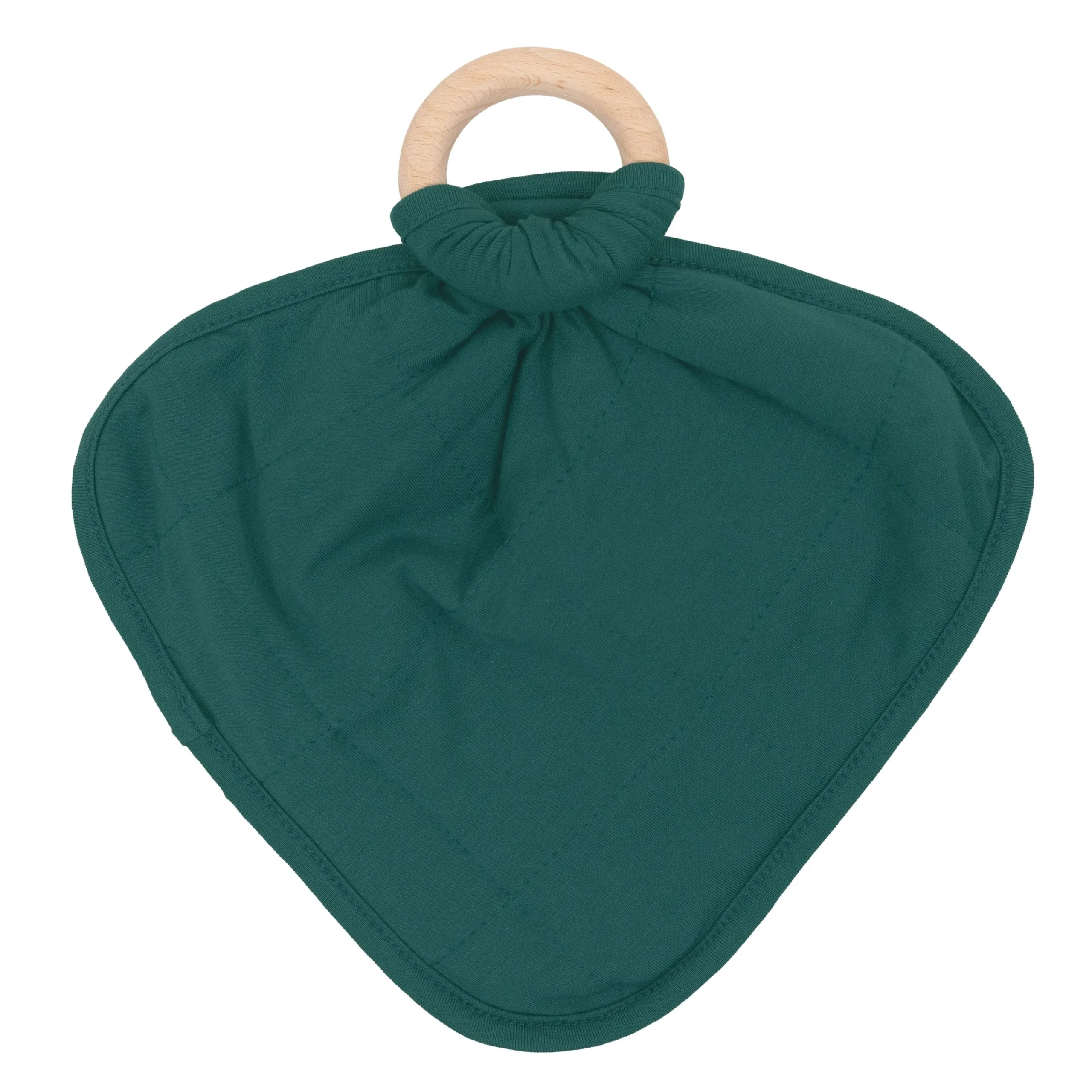 Kyte Baby Lovey in Emerald with Removable Wooden Teething Ring Sale