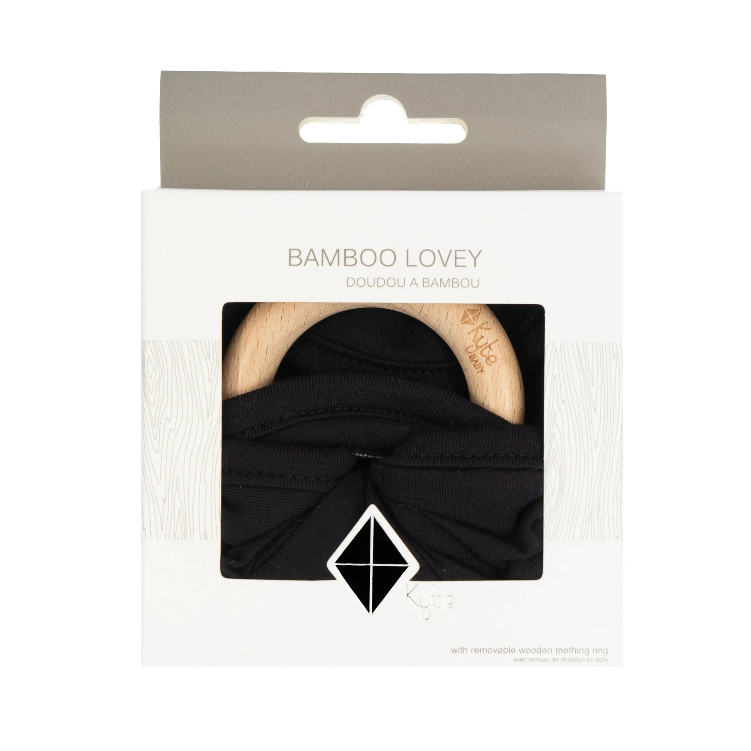Kyte Baby Lovey in with Removable Wooden Teething Ring Midnight Sale