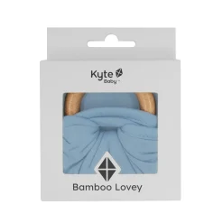 Kyte Baby Lovey in with Removable Wooden Teething Ring Slate Outlet