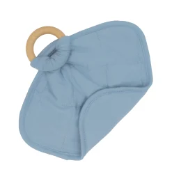 Kyte Baby Lovey in with Removable Wooden Teething Ring Slate Outlet