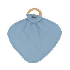 Kyte Baby Lovey in with Removable Wooden Teething Ring Slate Outlet