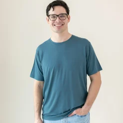 Kyte Baby Men's Crew Neck Tee in Atlantic Sale