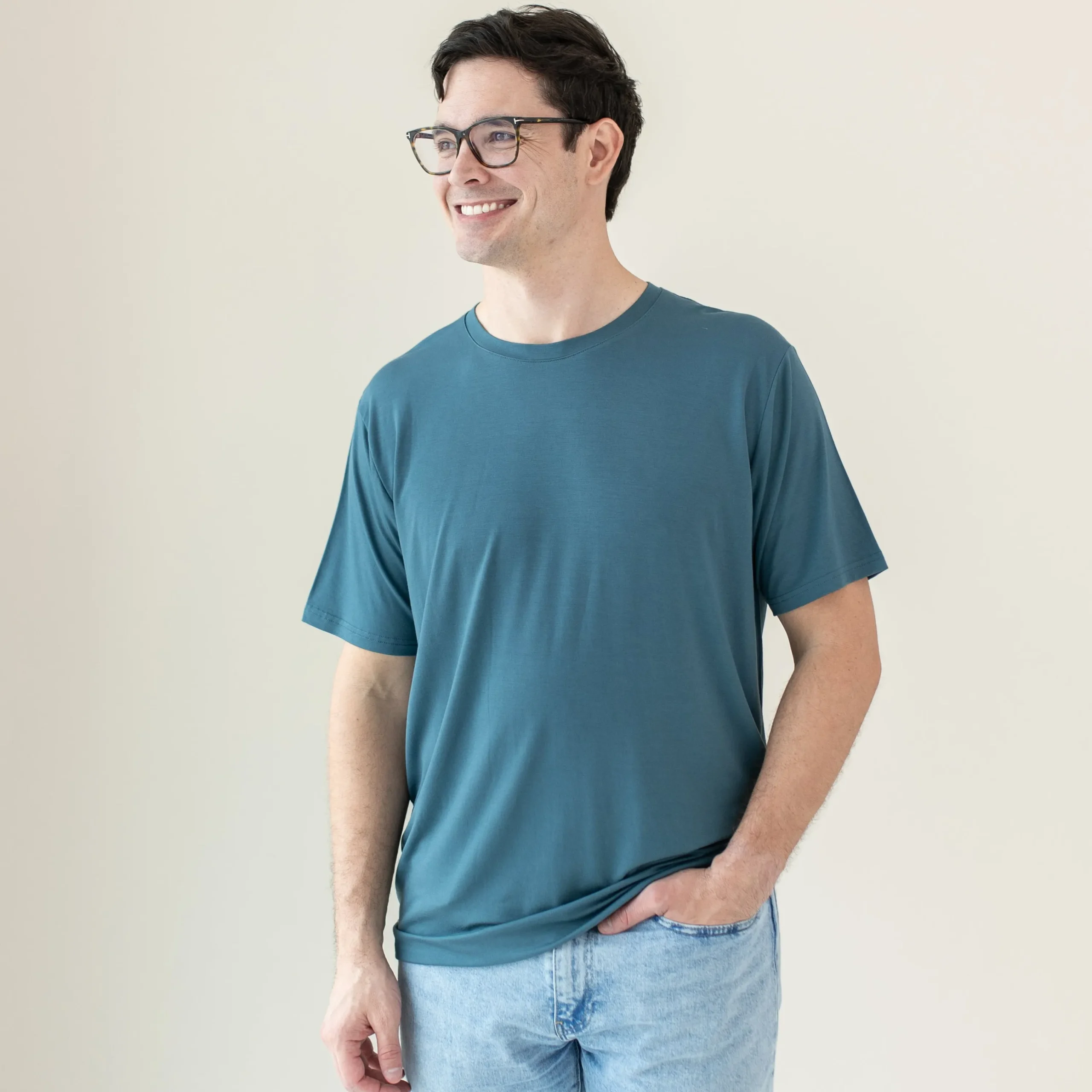 Kyte Baby Men's Crew Neck Tee in Atlantic Sale