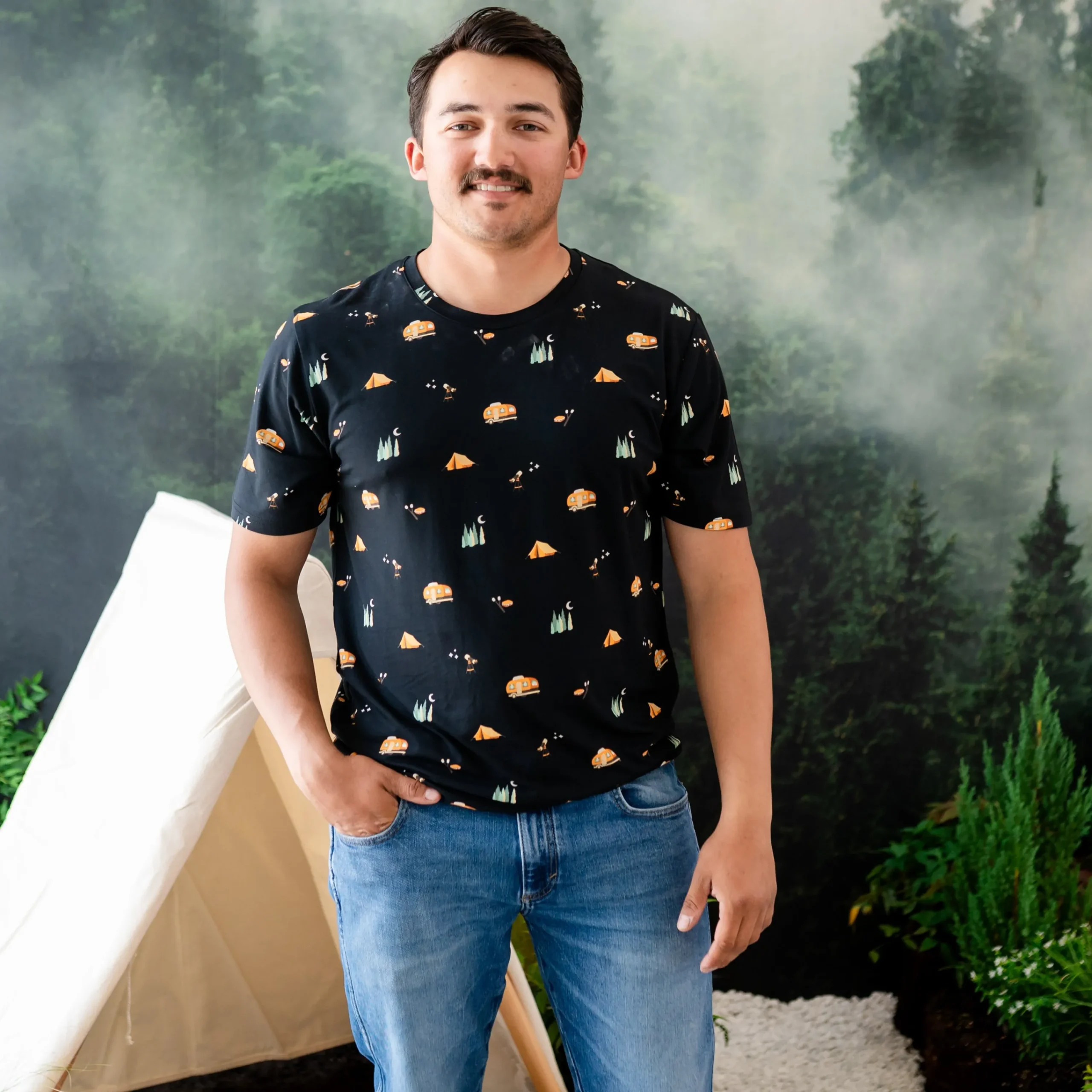 Kyte Baby Men's Crew Neck Tee in Under the Stars Online