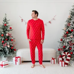 Kyte Baby Men's Jogger Set in Candy Cane Sale
