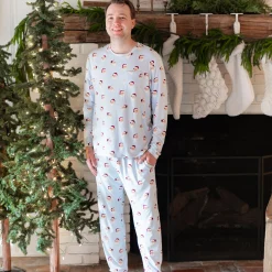 Kyte Baby Men's Jogger Set in Vintage Santa Hot