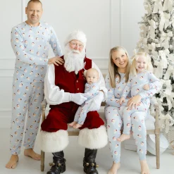 Kyte Baby Men's Jogger Set in Vintage Santa Hot