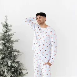 Kyte Baby Men's Jogger Set in Vintage Santa Hot
