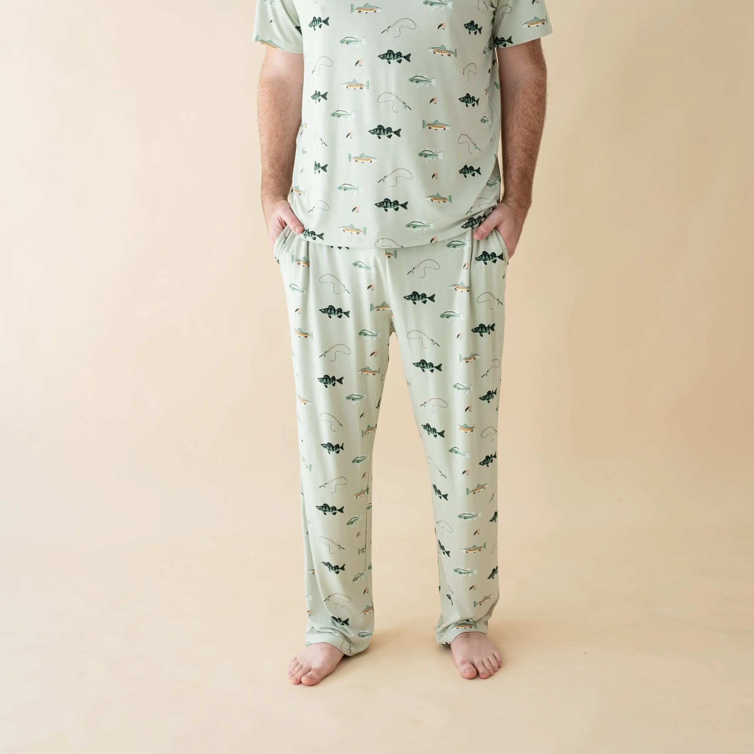 Kyte Baby Men's Lounge Pants in Fishing Hot