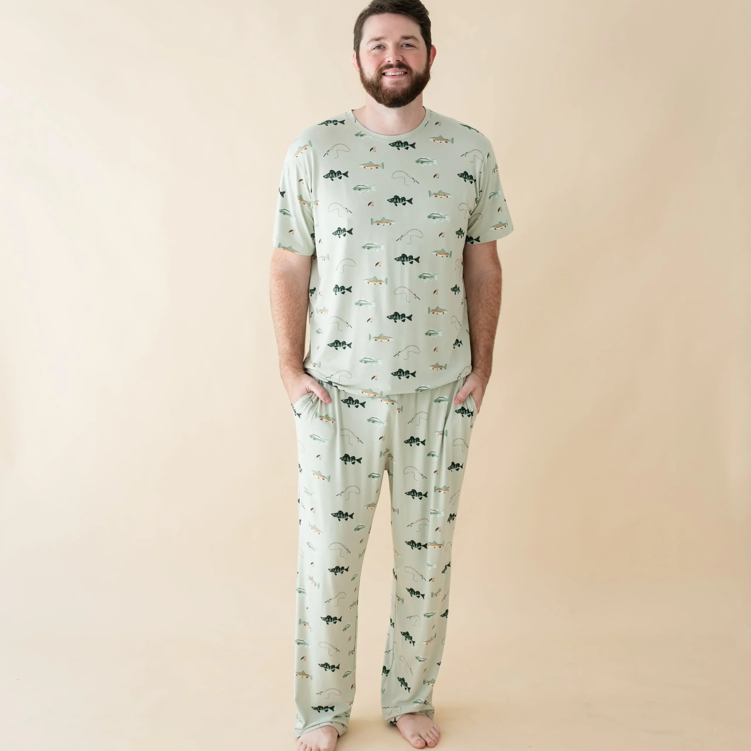 Kyte Baby Men's Lounge Pants in Fishing Hot