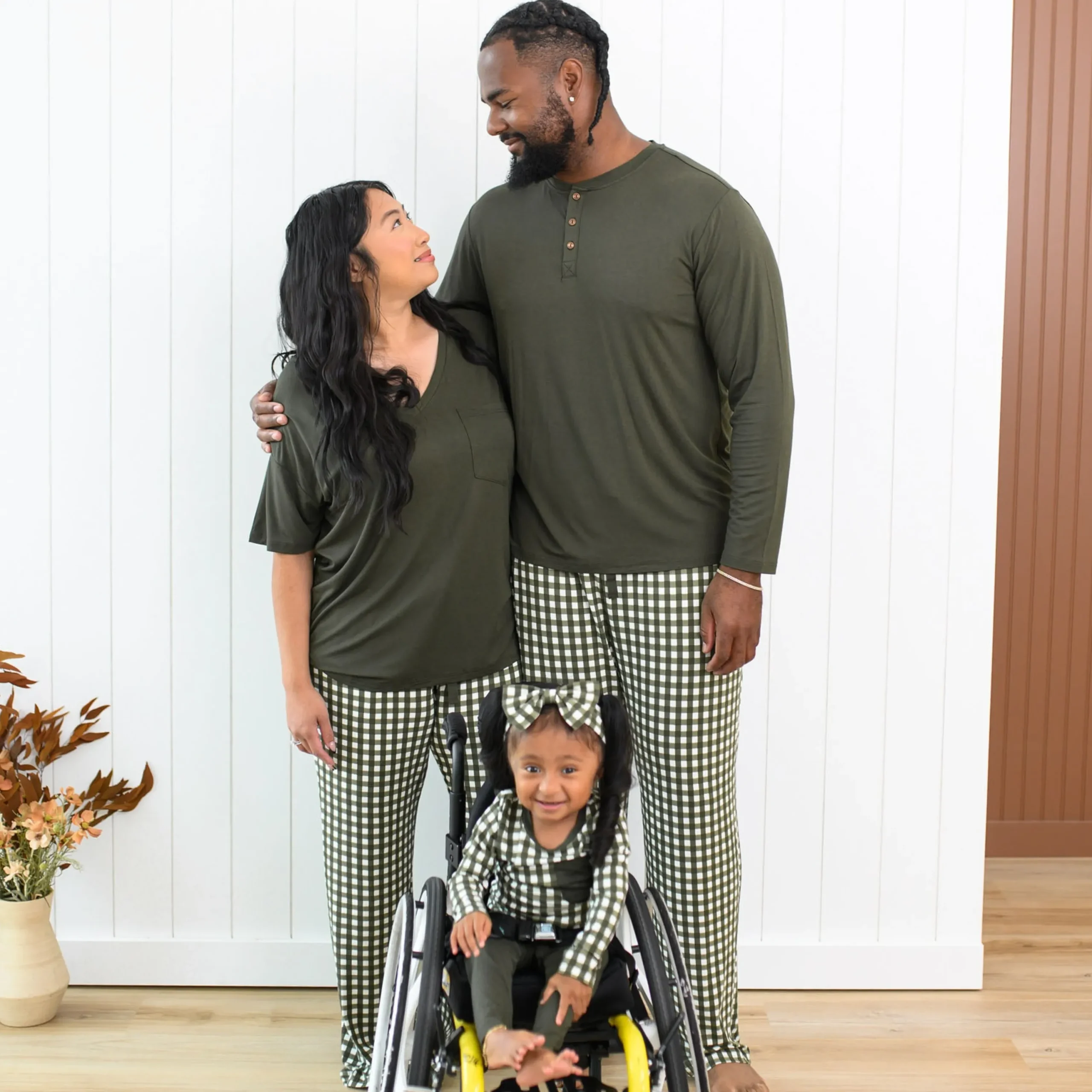 Kyte Baby Men's Lounge Pants in Gingham Fir