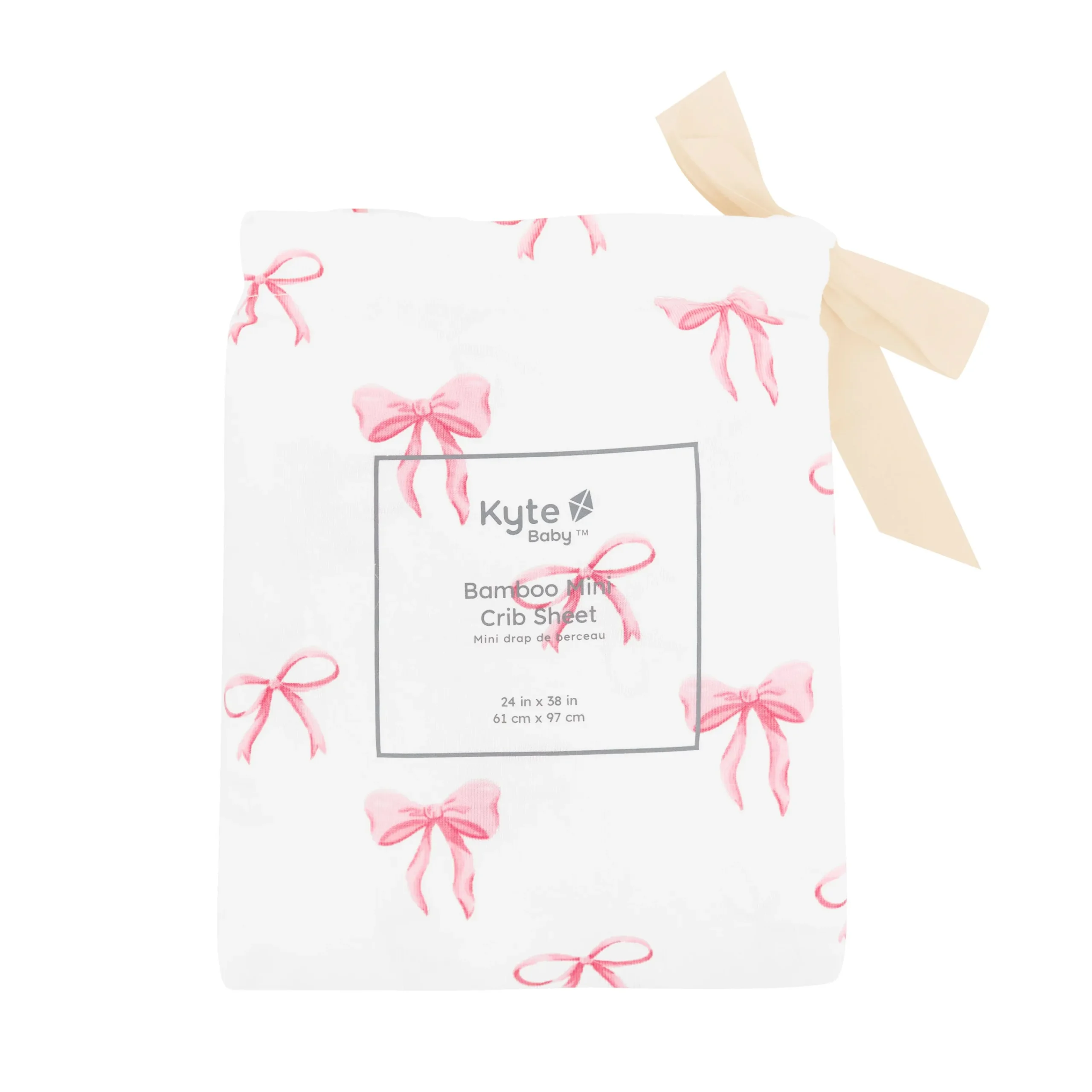Kyte Baby Mini Crib Sheet in Bow