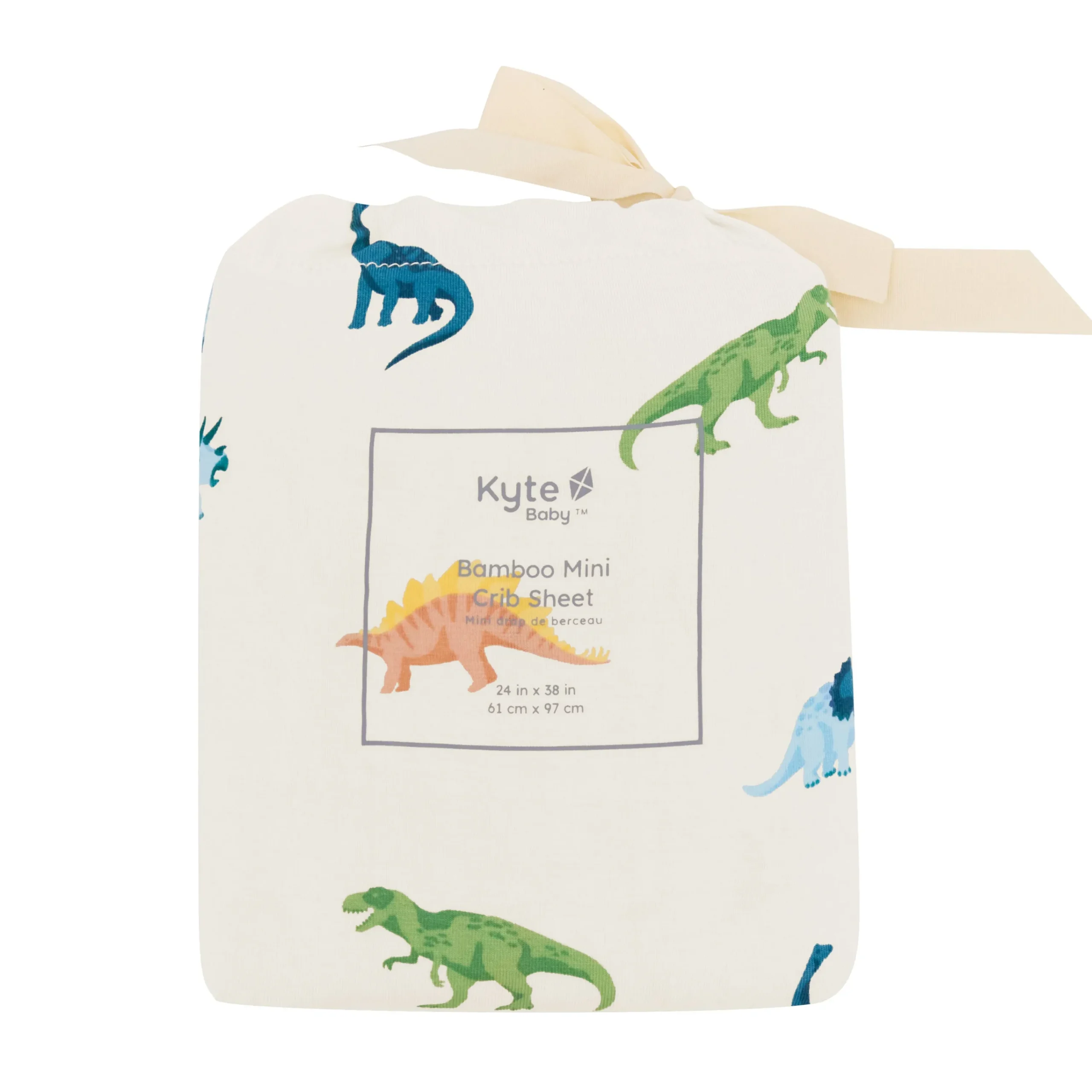 Kyte Baby Mini Crib Sheet in Ecru Roar