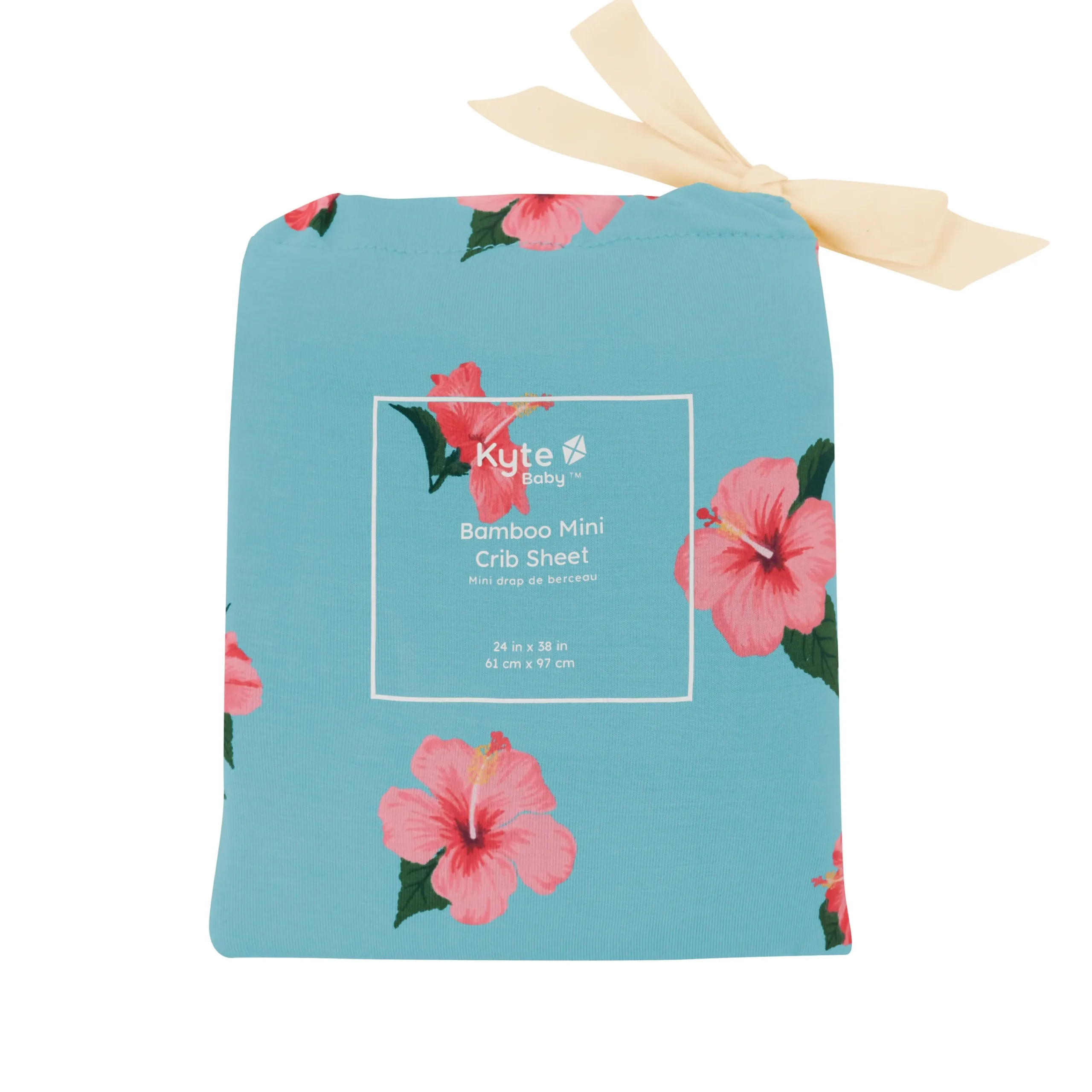 Kyte Baby Mini Crib Sheet in Hibiscus Hot