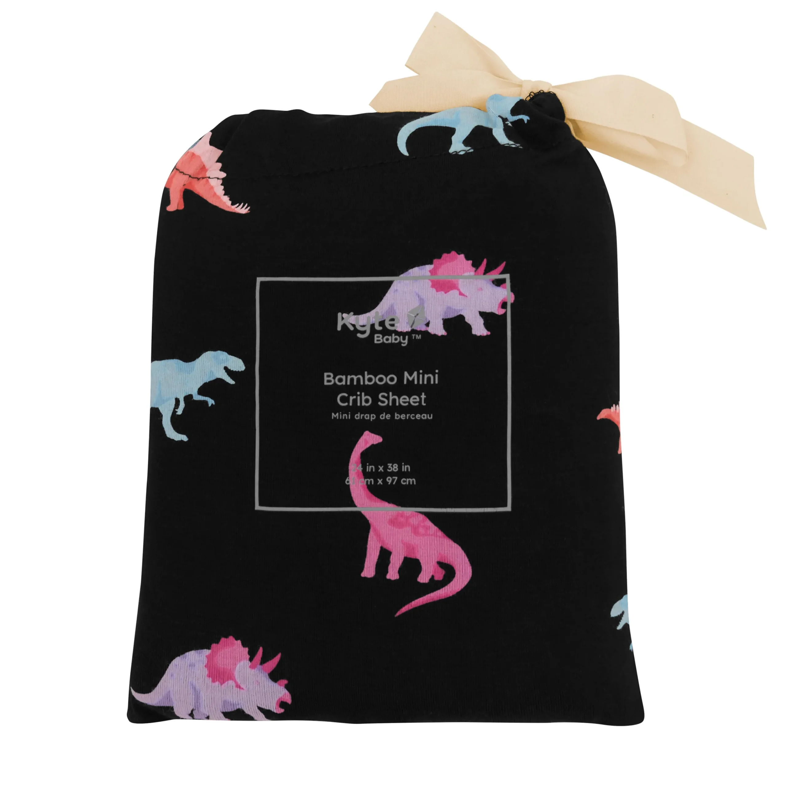 Kyte Baby Mini Crib Sheet in Midnight Roar Hot