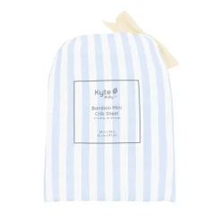 Kyte Baby Mini Crib Sheet in Small Mist Stripe New
