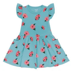 Kyte Baby Pocket Dress in Hibiscus New