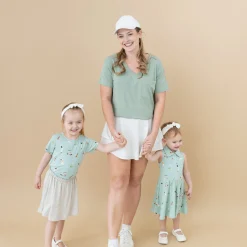 Kyte Baby Polo Bodysuit Dress in Golf Hot