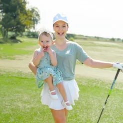 Kyte Baby Polo Bodysuit Dress in Golf Hot