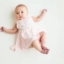 Kyte Baby Polo Bodysuit Dress in Sakura Discount