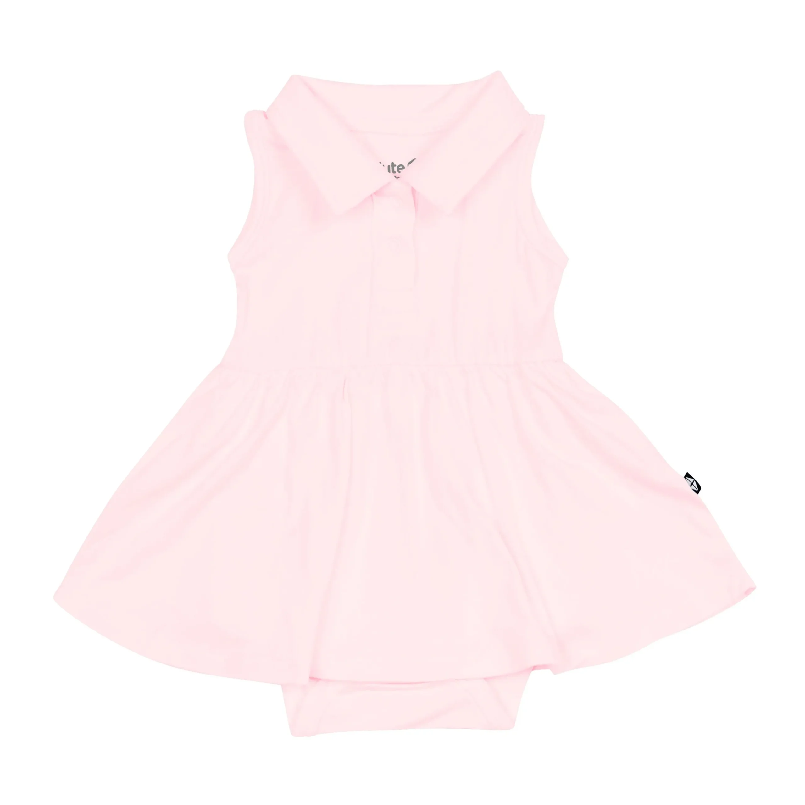 Kyte Baby Polo Bodysuit Dress in Sakura Discount