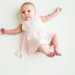 Kyte Baby Polo Bodysuit Dress in Sakura Discount
