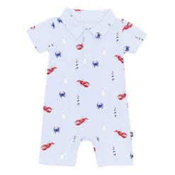 Kyte Baby Polo Shortall in Harbor Online